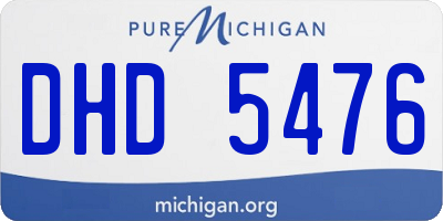 MI license plate DHD5476