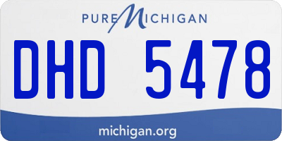 MI license plate DHD5478