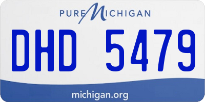MI license plate DHD5479