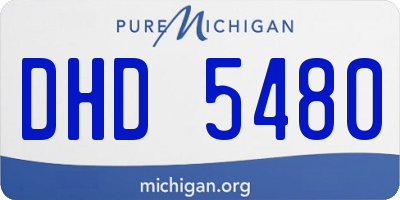 MI license plate DHD5480