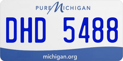 MI license plate DHD5488