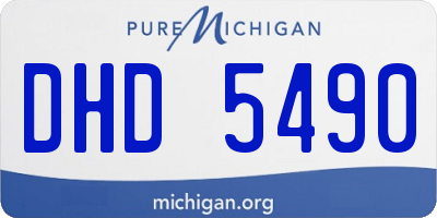 MI license plate DHD5490
