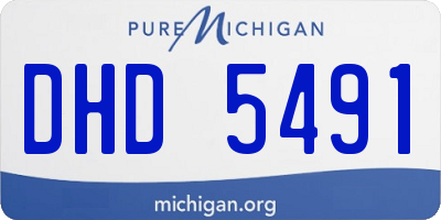 MI license plate DHD5491