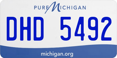 MI license plate DHD5492