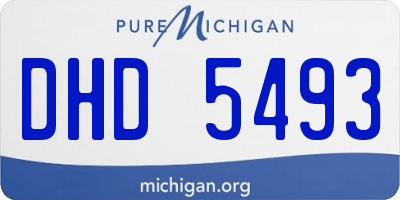 MI license plate DHD5493