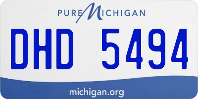 MI license plate DHD5494