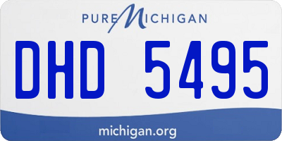 MI license plate DHD5495