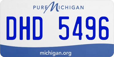 MI license plate DHD5496