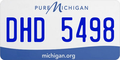 MI license plate DHD5498