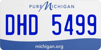 MI license plate DHD5499
