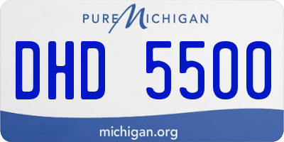 MI license plate DHD5500