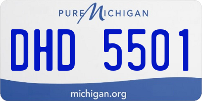 MI license plate DHD5501