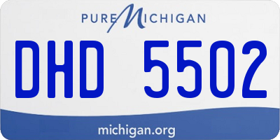 MI license plate DHD5502