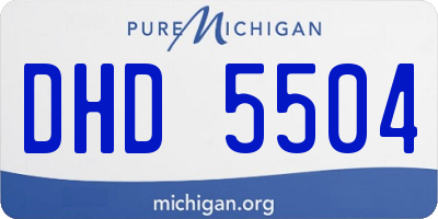 MI license plate DHD5504