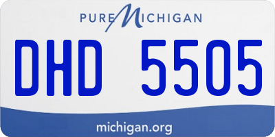 MI license plate DHD5505