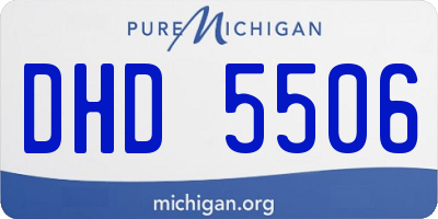 MI license plate DHD5506