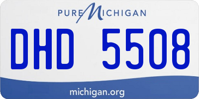 MI license plate DHD5508