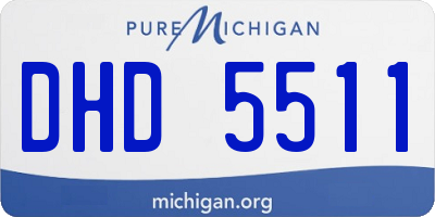 MI license plate DHD5511