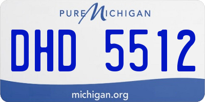 MI license plate DHD5512