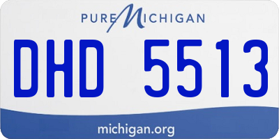 MI license plate DHD5513