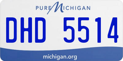 MI license plate DHD5514