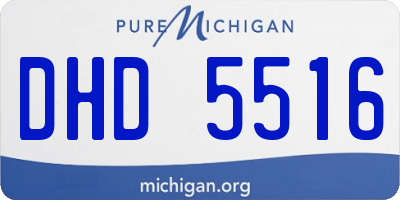 MI license plate DHD5516