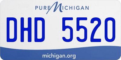 MI license plate DHD5520