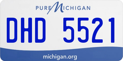 MI license plate DHD5521