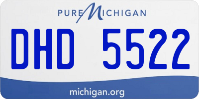MI license plate DHD5522