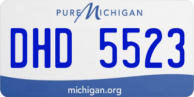 MI license plate DHD5523
