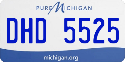 MI license plate DHD5525