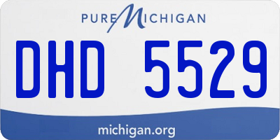 MI license plate DHD5529