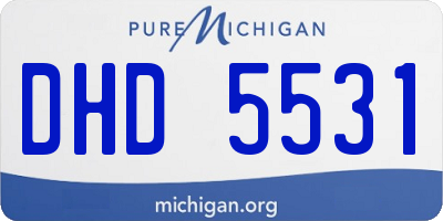 MI license plate DHD5531