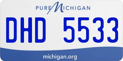 MI license plate DHD5533