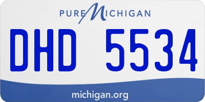 MI license plate DHD5534