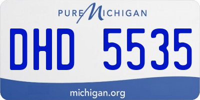 MI license plate DHD5535