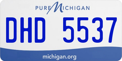 MI license plate DHD5537