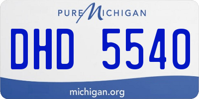 MI license plate DHD5540