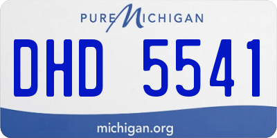 MI license plate DHD5541