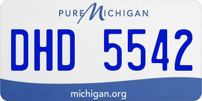 MI license plate DHD5542