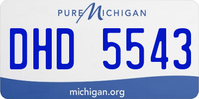MI license plate DHD5543