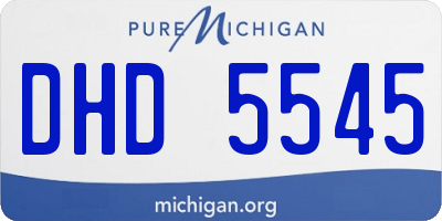 MI license plate DHD5545