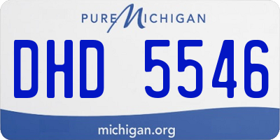 MI license plate DHD5546