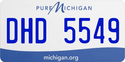 MI license plate DHD5549