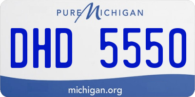 MI license plate DHD5550