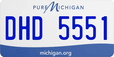 MI license plate DHD5551