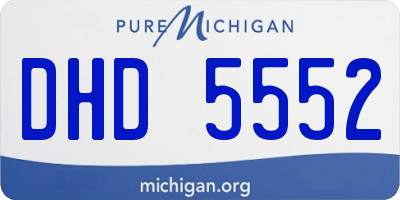MI license plate DHD5552