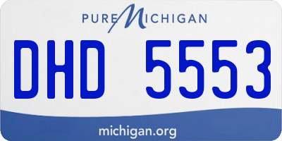MI license plate DHD5553