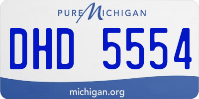 MI license plate DHD5554