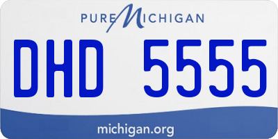 MI license plate DHD5555